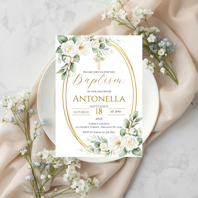 Greenery Baptism Invitation (Creator Uploaded)