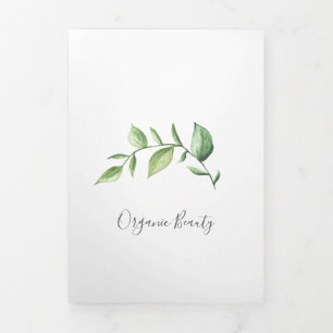 Greenery Beauty Salon Elegant Trifold Brochure