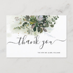 Greenery Blue Gum Eucalyptus Thank You Invitation
