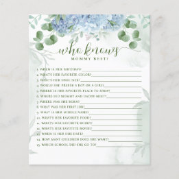 Greenery Blue hydrangea Who Knows Mummy Baby