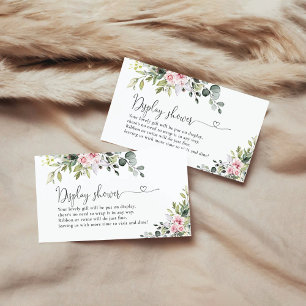 Greenery Blush Pink Baby Shower Enclosure Card