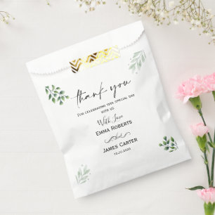 Greenery Boho Leaf Favour Boxes Bags