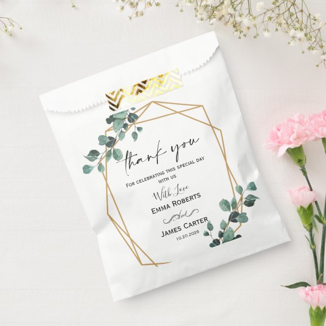Greenery Boho Leaf Favour Boxes Bags (Sealed)