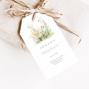 Greenery Boho Wildflower Baby Shower Gift Tags