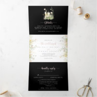 Greenery Boho Wildflower Black The Wedding of