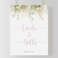 Greenery Boho Wildflower Cards and Gifts Sign