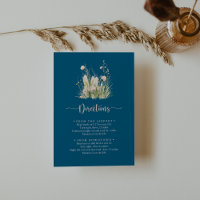 Greenery Boho Wildflower Navy Wedding Directions