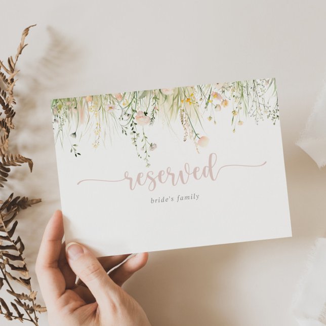 Greenery Boho Wildflower Wedding Reserved Sign (Creator Uploaded)