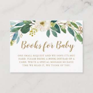 Greenery Books for Baby Insert Card