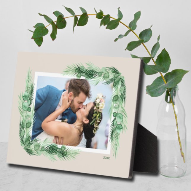 Greenery Border Built-In Easel Tabletop Plaque (Creator Uploaded)