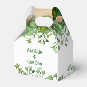 Greenery borders St. Patricks Day Irish wedding Favour Box