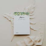 Greenery Botanical Foliage Calligraphy Wedding Advice Card<br><div class="desc">This greenery botanical foliage calligraphy wedding advice card is perfect for a simple wedding. This beautiful watercolor design features botanical green foliage. These cards are perfect for a wedding, bridal shower, baby shower, graduation party & more. Personalise the cards with the names of the bride and groom, parents-to-be or graduate....</div>