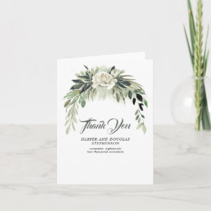 Greenery Botanical Garland Wedding Thank You Card