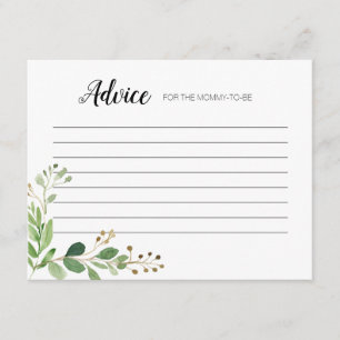 Greenery Botanical Modern Advice Card