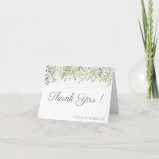 Greenery Botanical Thank You Card