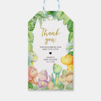 Greenery Boy Dinosaur Baby Shower Favour Tags