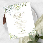 Greenery Bridal Brunch Budget Invitation<br><div class="desc">Delicate eucalyptus bouquet,  greenery botanical-themed affordable bridal shower 4.5”x5.6” invitations. PLEASE NOTE: The envelopes are NOT INCLUDE; matching A7 envelopes are available to be purchase separately.</div>