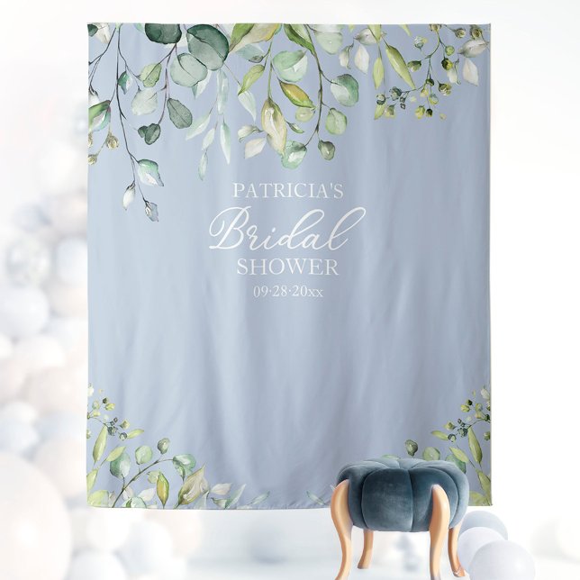 Greenery Bridal Shower Backdrop Photo Prop Tapestry (Creator Uploaded)