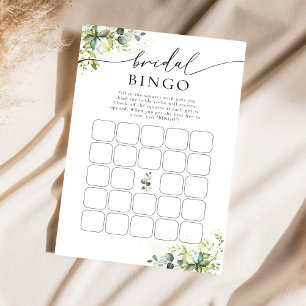 Greenery Bridal Shower Bingo