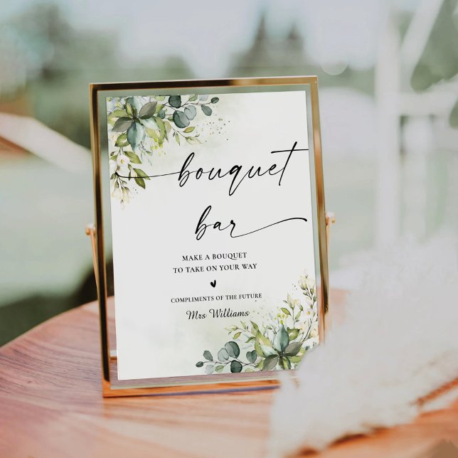 Greenery Bridal Shower Bouquet Bar Sign (Creator Uploaded)