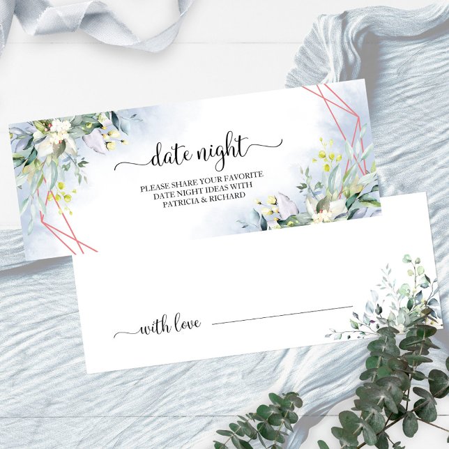 Greenery Bridal Shower Date Night Jar Cards (Creator Uploaded)