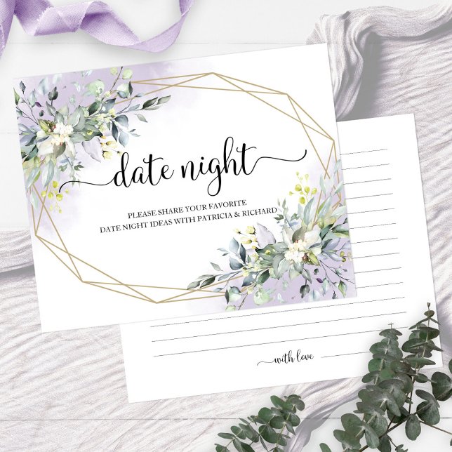 Greenery Bridal Shower Date Night Jar Cards (Creator Uploaded)