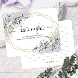 Greenery Bridal Shower Date Night Jar Cards