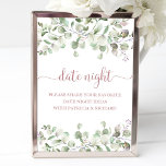 Greenery Bridal Shower Date Night Jar Sign<br><div class="desc">Greenery Bridal Shower Date Night Jar Sign</div>