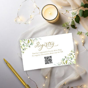 Greenery Bridal Shower Gift Registry QR Insert