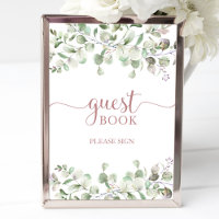 Greenery Bridal Shower Guest Book Sign