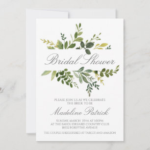Greenery Bridal Shower Invitation