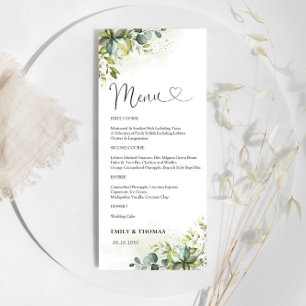 Greenery Bridal Shower Menu