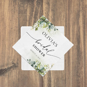 Greenery Bridal Shower Napkin
