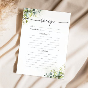 Greenery Bridal Shower Recipe Page