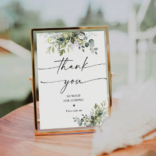 Greenery Bridal Shower Thank You Sign