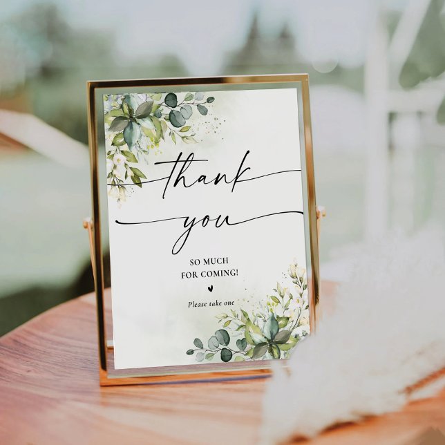 Greenery Bridal Shower Thank You Sign (Creator Uploaded)