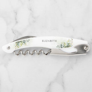 Greenery Bridal Shower Waiter's Corkscrew