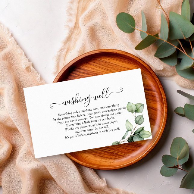 Greenery Bridal Shower Wishing Well Insert (Creator Uploaded)