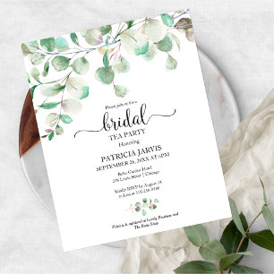 Greenery Bridal Tea Party Budget Invitation