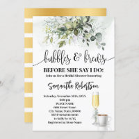 Greenery Bubbles & Brews Coffee Bridal Shower