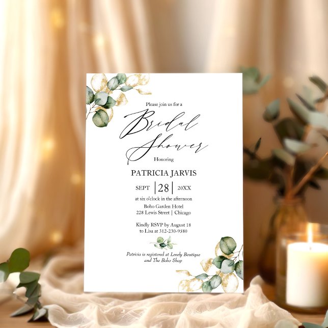 Greenery Budget Bridal Shower Invitation Flyer (Creator Uploaded)