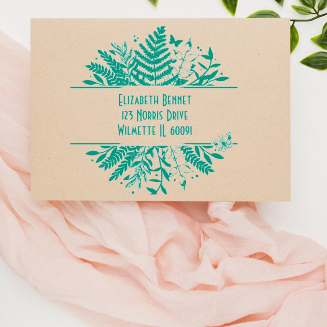 Greenery butterflies  self-inking stamp (Creator Uploaded)