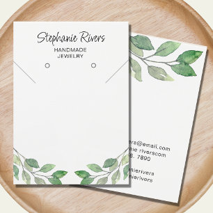 Greenery Calligraphy Jewellery Display Card