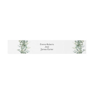 Greenery Calligraphy Wedding Invitation Belly Band