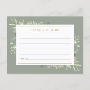 Greenery Celebration of Life Share A Memory Card