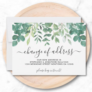 Greenery Change of Address Moving Announcement
