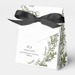 Greenery Chic Wedding Favour Boxes