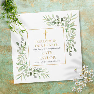 Greenery Christian Funeral Memorial Seed Packet Envelope