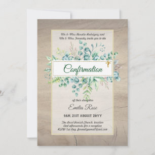 Greenery CONFIRMATION Invite Modern Double Sided
