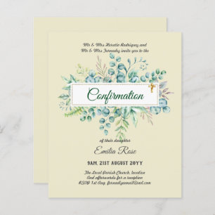 Greenery CONFIRMATION Invite Modern Double Sided